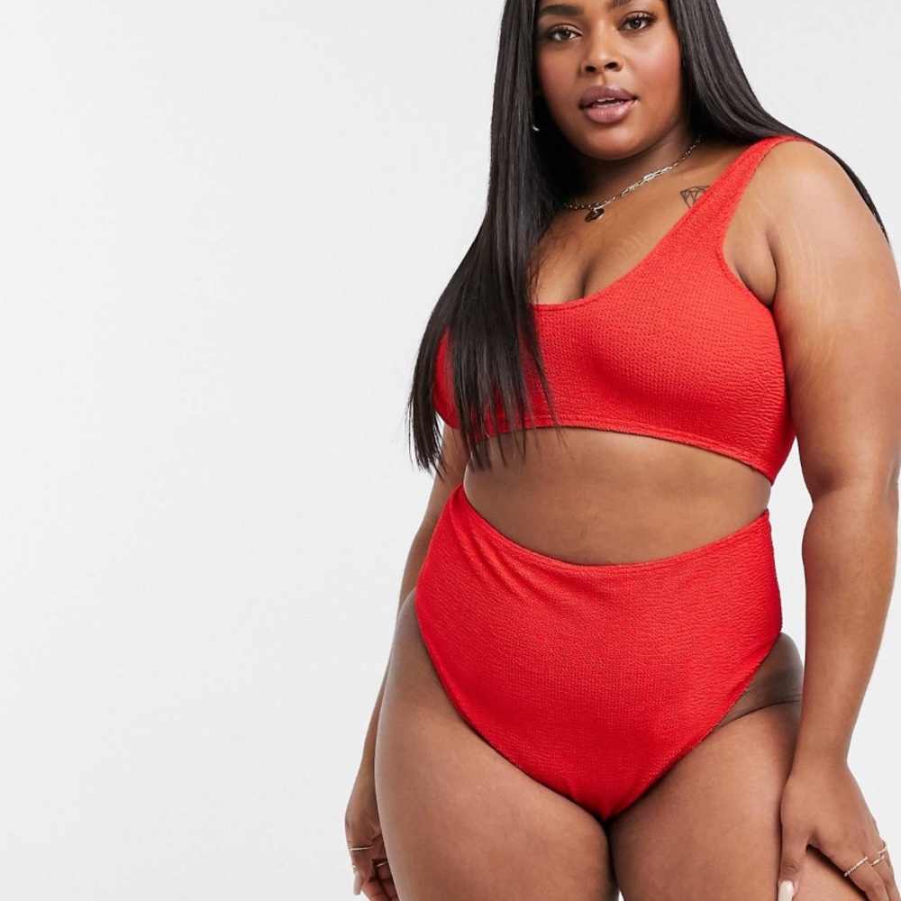 NWT 2-PC High Waist Bikini Sz XL Both Pieces